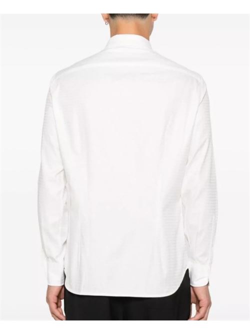 Cotton shirt with all-over jacquard logo Emporio Armani | EM003755 AF18123.f0136